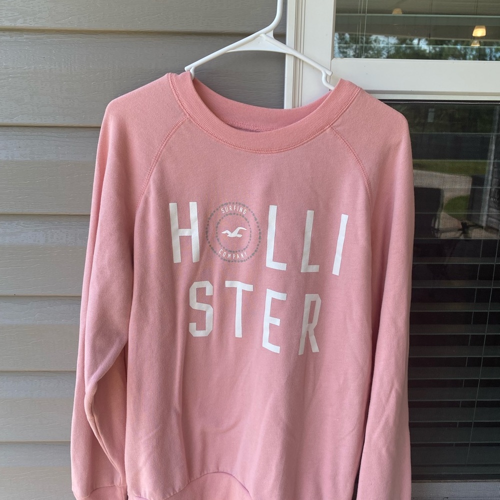 Hollister Pink Crew Neck Sweater Soft Cotton Blend